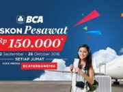 promo tiket pesawat kartu kredit BCA tiket.com diskon Rp 150.000 setiap hari jumat hingga 31 Oktober 2016.