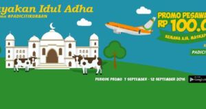 Promo Diskon tiket pesawat Rp 100.000 dari Padiciti dalam rangka Idul Adha.