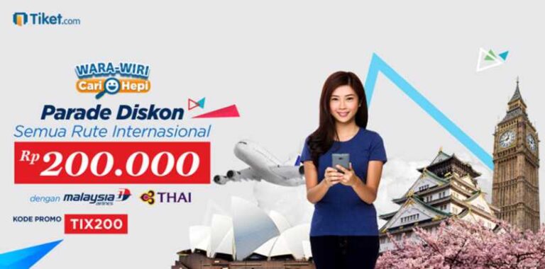 Promo Malaysia Airlines dan Thai Airways diskon Rp 200.000 di tiket.com