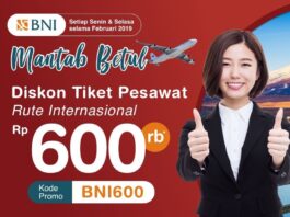 Tiket Pesawat Internasioanl Kartu Kredit BNI Indonesian Flight Apps