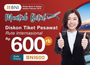 Tiket Pesawat Internasioanl Kartu Kredit BNI Indonesian Flight Apps
