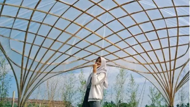 kubah gazebo bambu