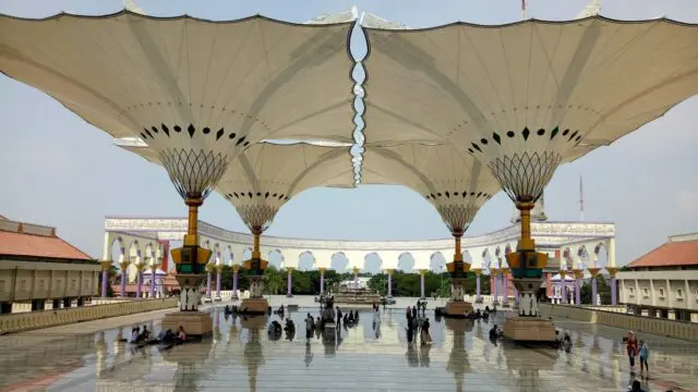 payung hidrolik elektrik otomatis masjid agung jawa tengah ala masjid nabawi madinah