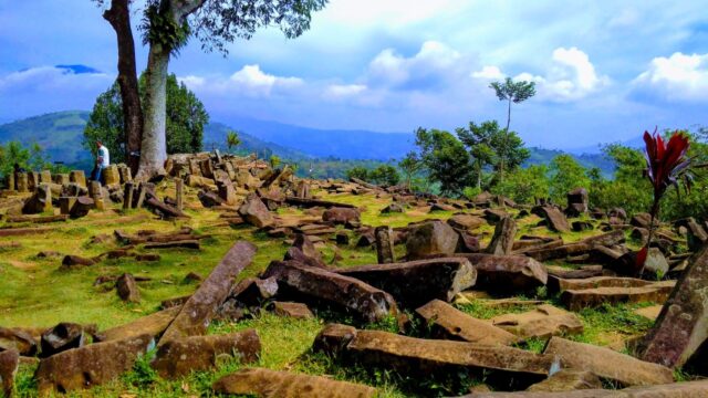 bebatuan megalitik di Situs Gunung Padang