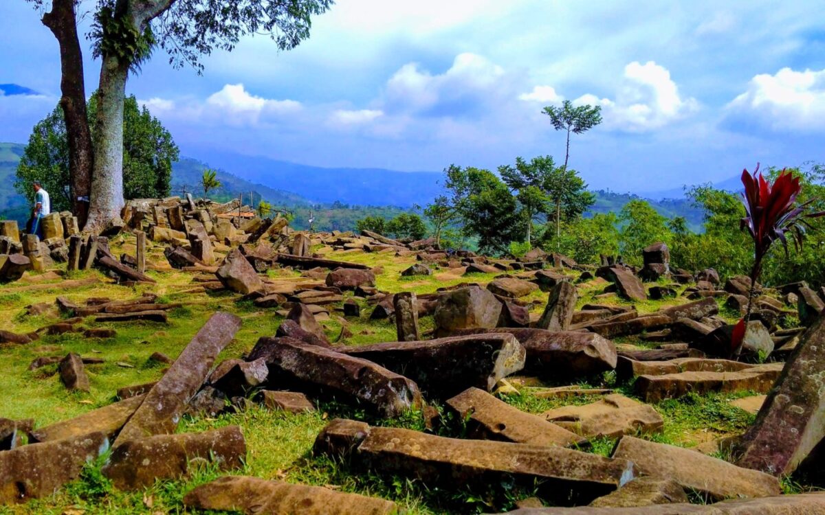 bebatuan megalitik di Situs Gunung Padang