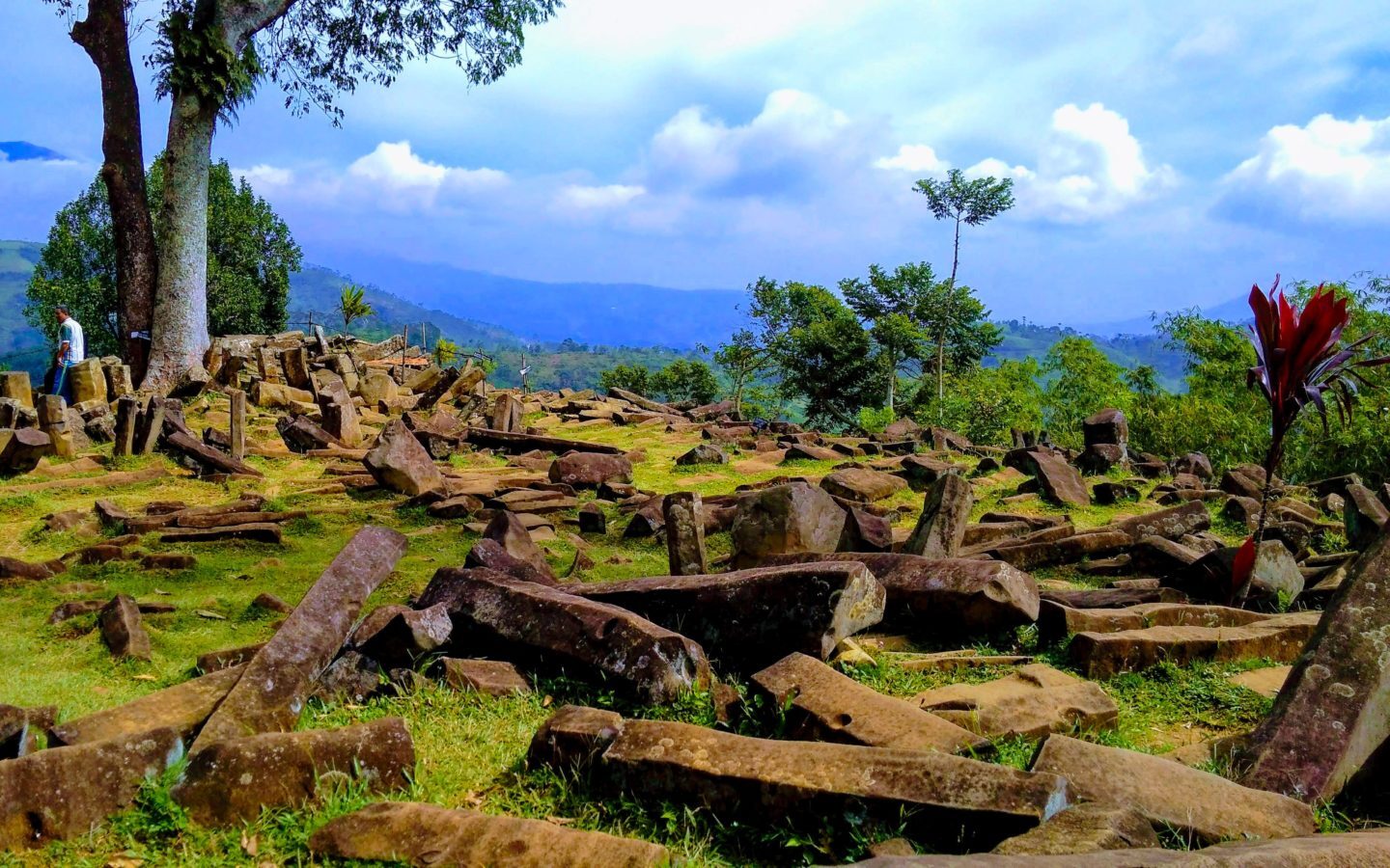 bebatuan megalitik di Situs Gunung Padang