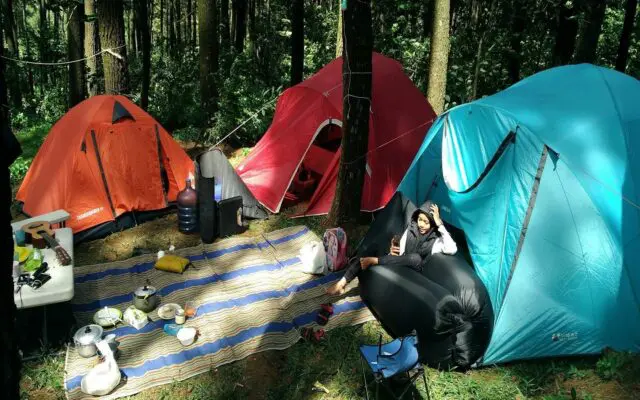 Berkemah di area Camping Ground Hutan Pinus Sentul Bogor