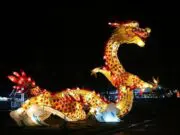 Lampion berbentuk Naga di Taman Pelangi Jurug Solo