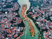 Pemandangan Setu Babakan Jakarta dari udara - prasdanzkaren