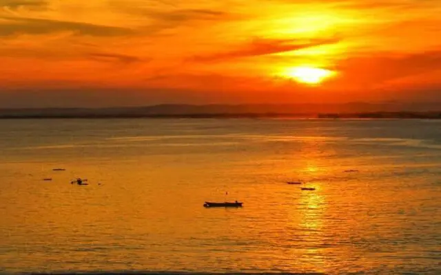 sunset dan sunrise di pantai pangandaran