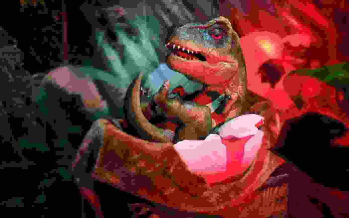 Salah satu replika bayi dinosaurus
