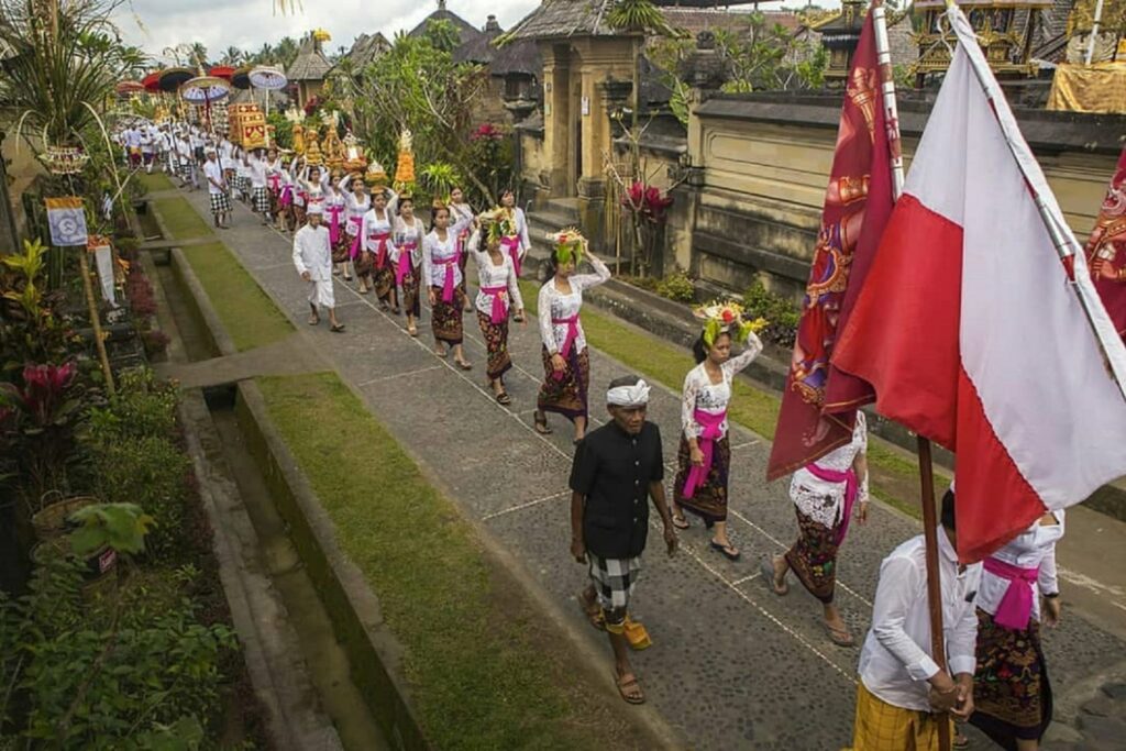 Gelaran upacara adat di Desa Penglipuran Bangli Bali