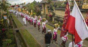 Gelaran upacara adat di Desa Penglipuran Bangli Bali