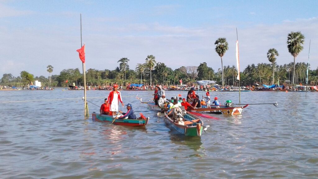 kemeriahan festival di danau tempe wajo