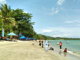 area tepi pantai gedambaan berpasir putih