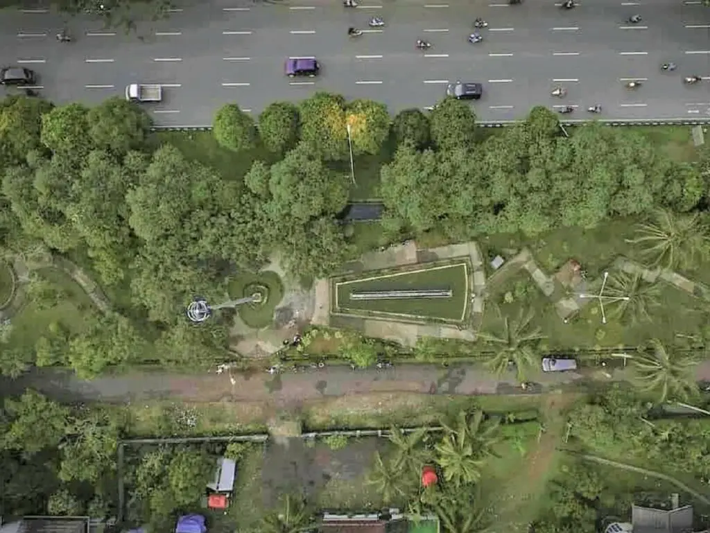 Taman Akcaya Pontianak Kalimantan Barat dilhat dari udara - hafidzardin_