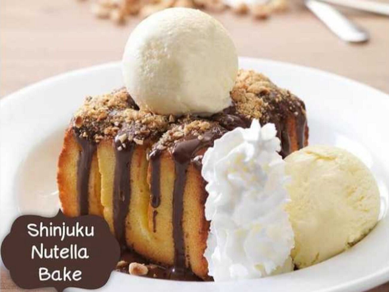Menu dessert shinjuku Nutella Bake Secret Recipe