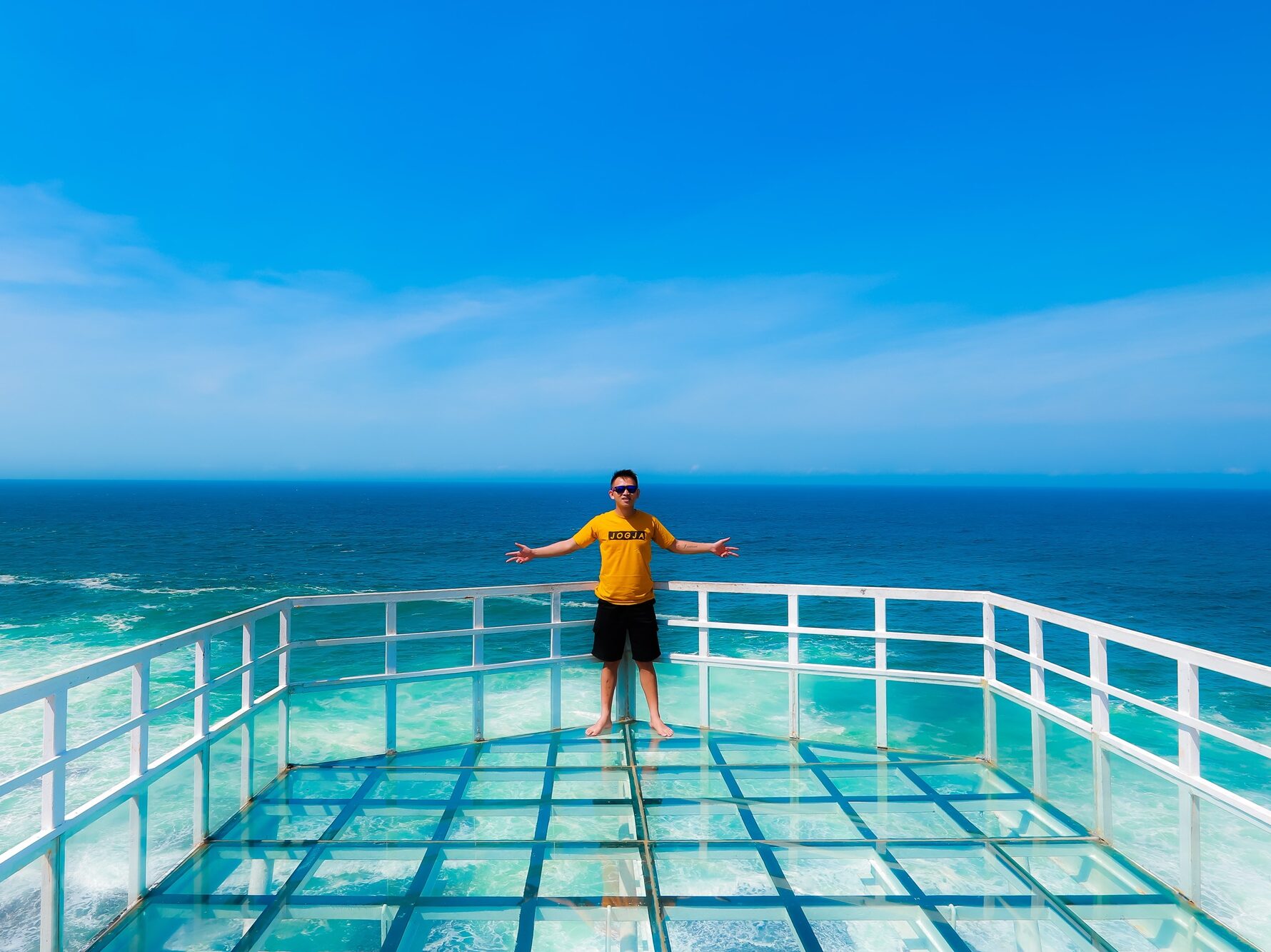 Teras Kaca Nguluran Tempat wisata di Jogja dengan anjungan kaca tepi pantai