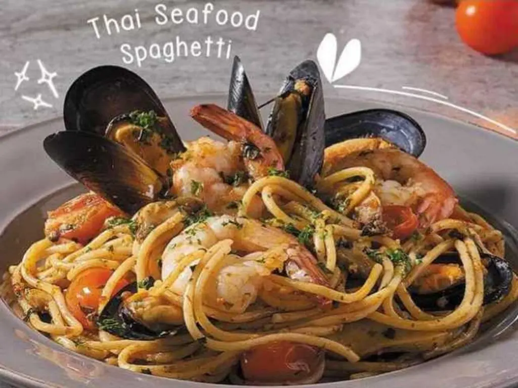 Menu makanan Thai Seafood Spaghetti Secret Recipe