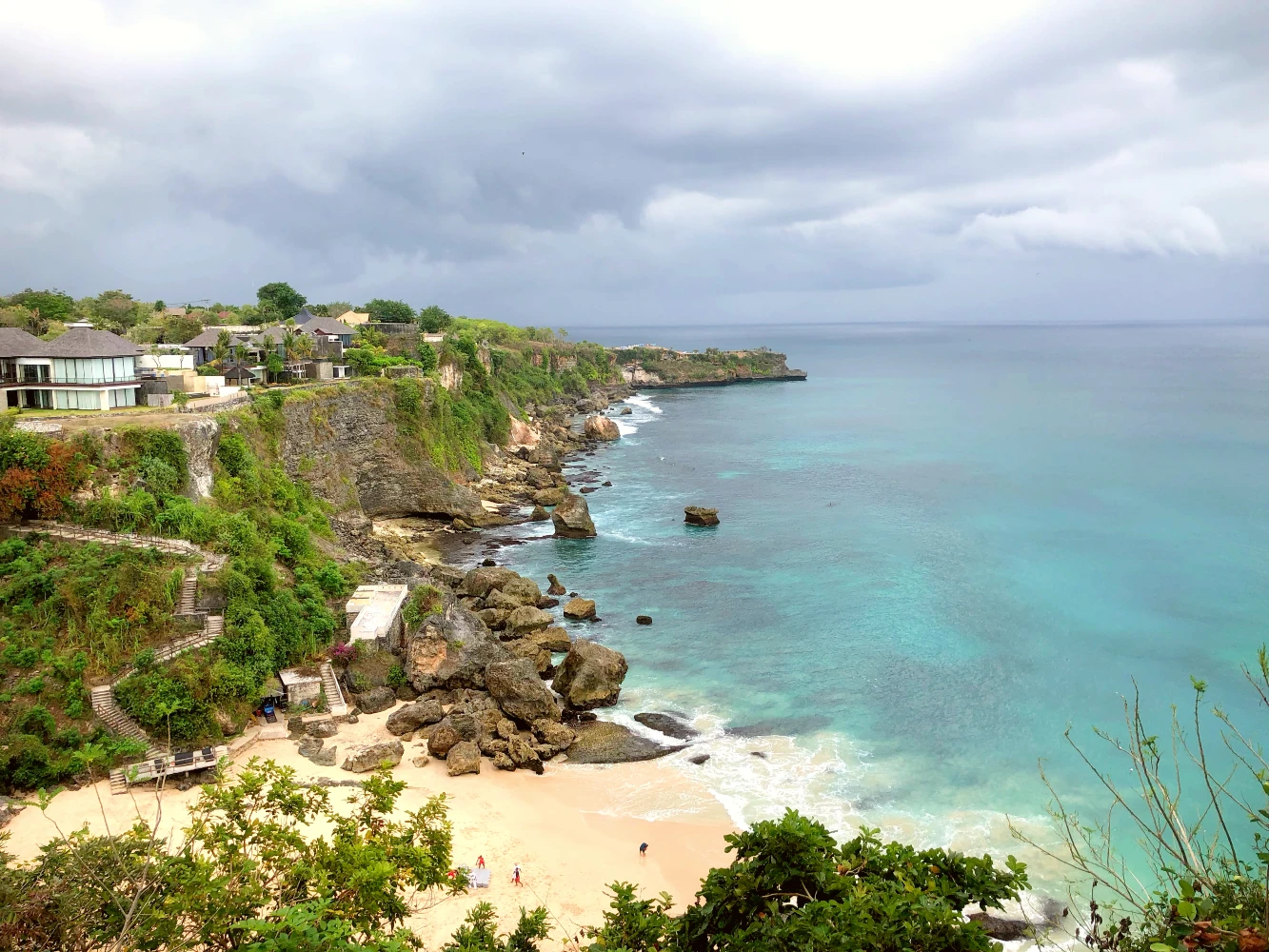 Panorama Bentang alam pantai kubu jimbaran