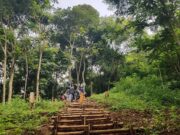 Mendaki ratusan tangga menuju puncak gunung bohong