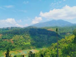 Pemandangan perbukitan hijau dari Sigembok Hill Top