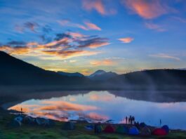 Telaga Dringo di kala pagi hari