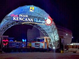 suasana malam di Taman Wisata Pasir Kencana