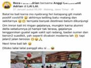 status unggahan wisatawan covid-19 malah jalan-jalan di Malang