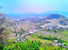 bentang alam gunung Santri