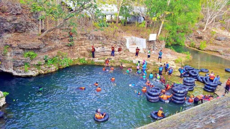 kegiatan susur sungai di aliran sungai oyo