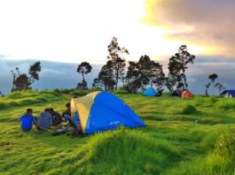 berkemah di puncak gunung artapela