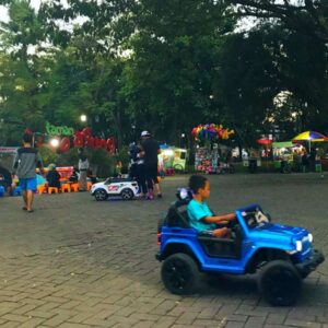 Permainan mobil remot di Taman Tirto Agung