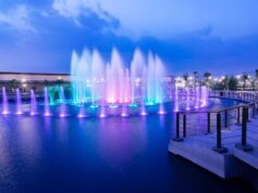 Pertunjukan Dancing Fountain Kiara Artha Park