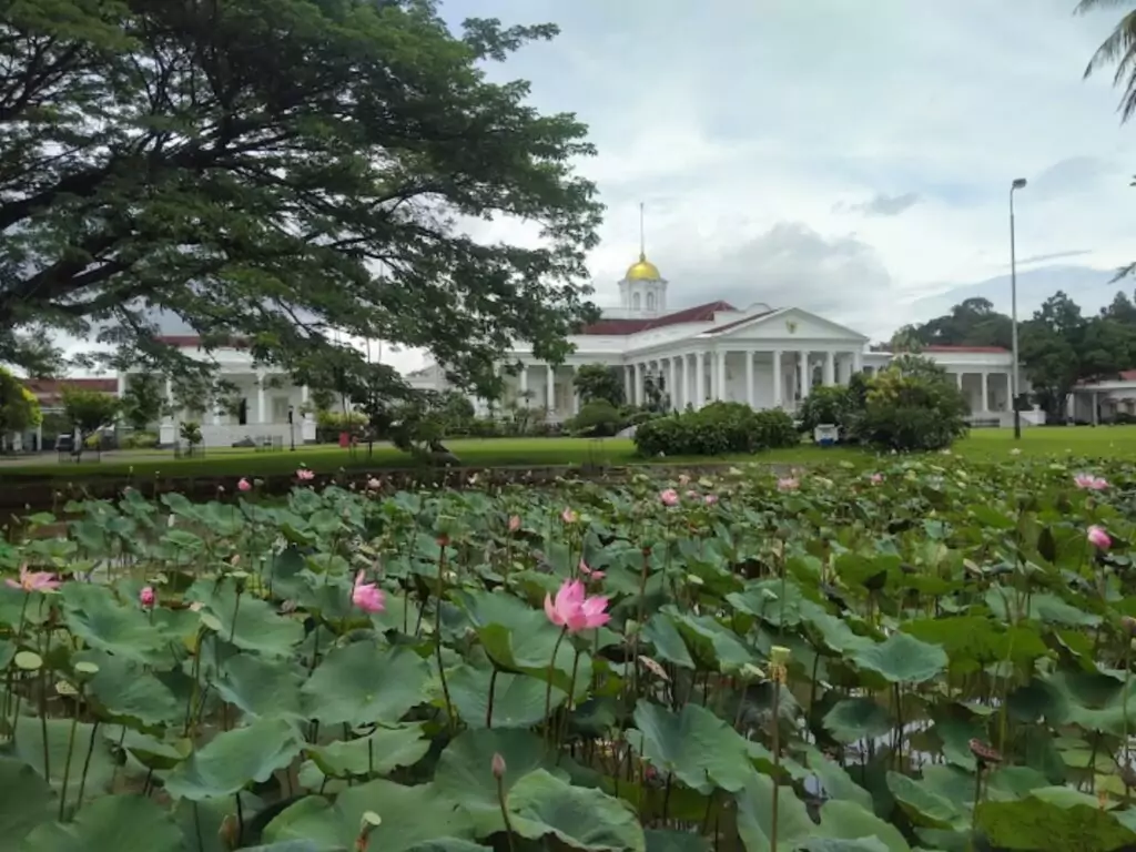 Pemandangan Istana Kepresidenan Kebun Raya Bogor