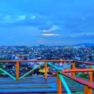 Pemandangan kota Bandar Lampung dari Teropong Kota Bukit Sindy