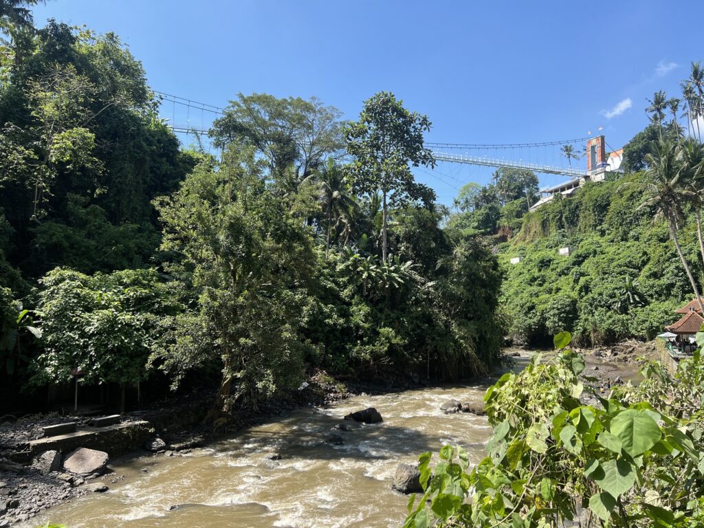 Sungai Petanu di bawah Jembatan Kaca