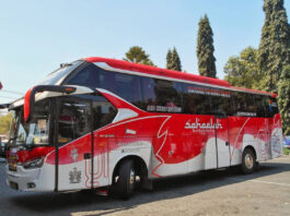 Bus Sahaalah dengan desain energik. Sumber: Instagram/Iqbalmms.