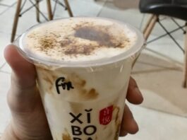 menu brown sugar boba fresh milk Xiboba