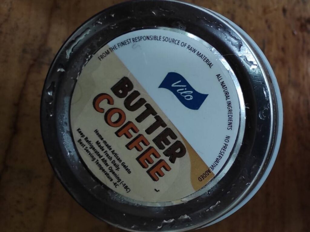 Menu butter coffee 