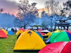 Suasana camping Ranu Regulo Lumajang