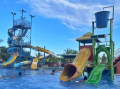 Kolam Renang dan Seluncuran di Kemenuh Waterpark Gianyar Bali