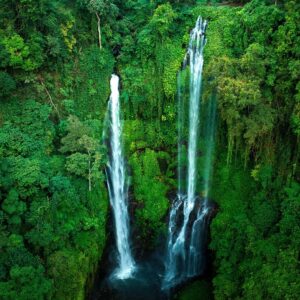 Sekumpul Waterfall Drone View