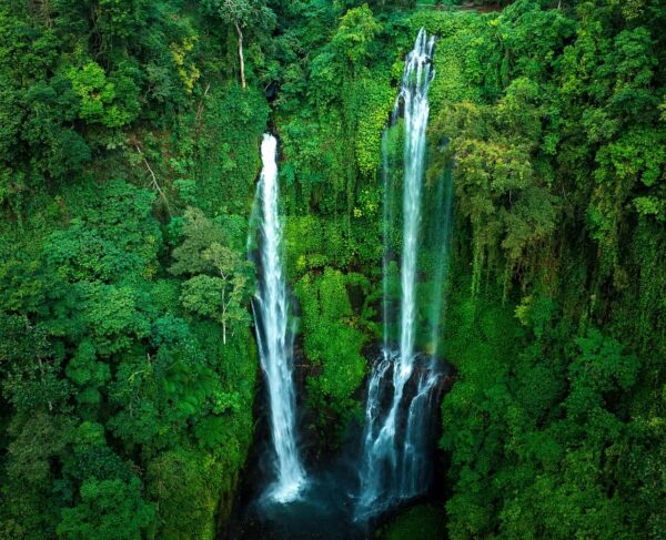 Sekumpul Waterfall Drone View