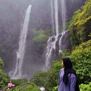 Wisatawan mengagumi keindahan Sekumpul Waterfall