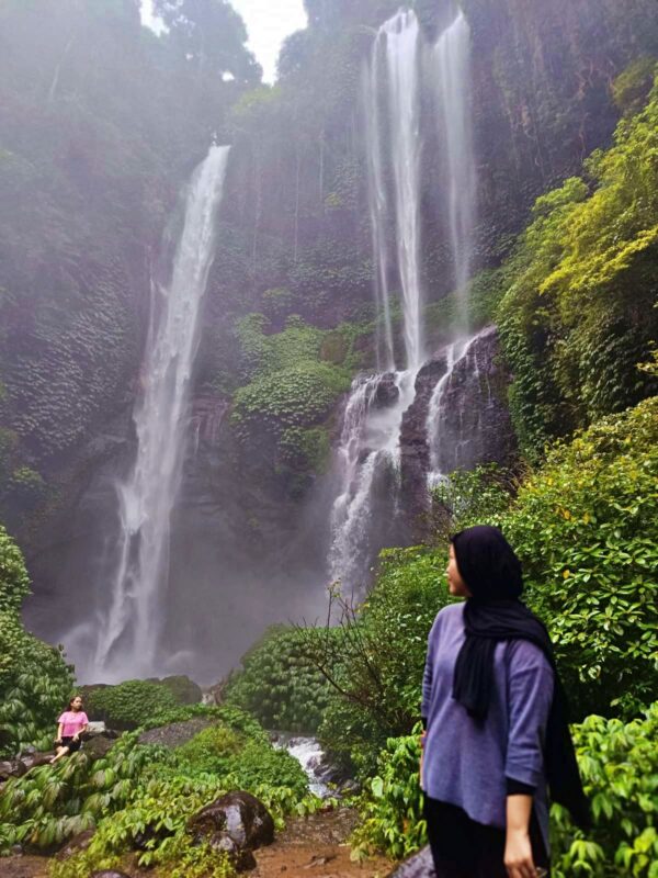 Wisatawan mengagumi keindahan Sekumpul Waterfall